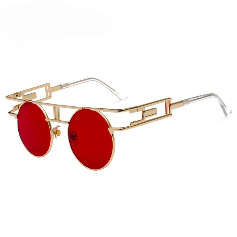 High quality fashion sunglasses Dazzling reflective Punk Retro sunglasses for women UV400