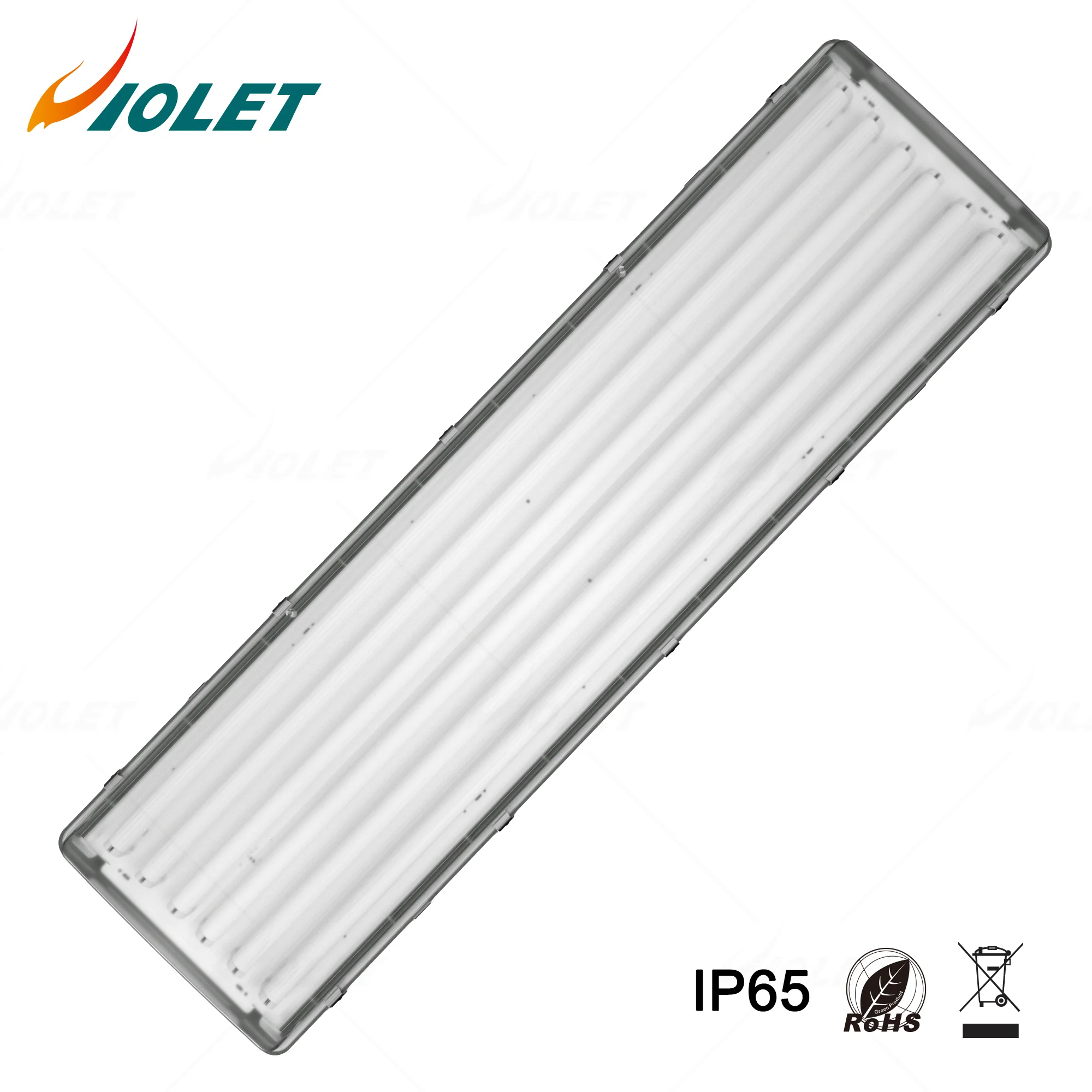 IP65 IK08 Светодиодная лампа с тройной защитой может поместиться 4 * T8 светодиодные трубки паровой плотный светильник