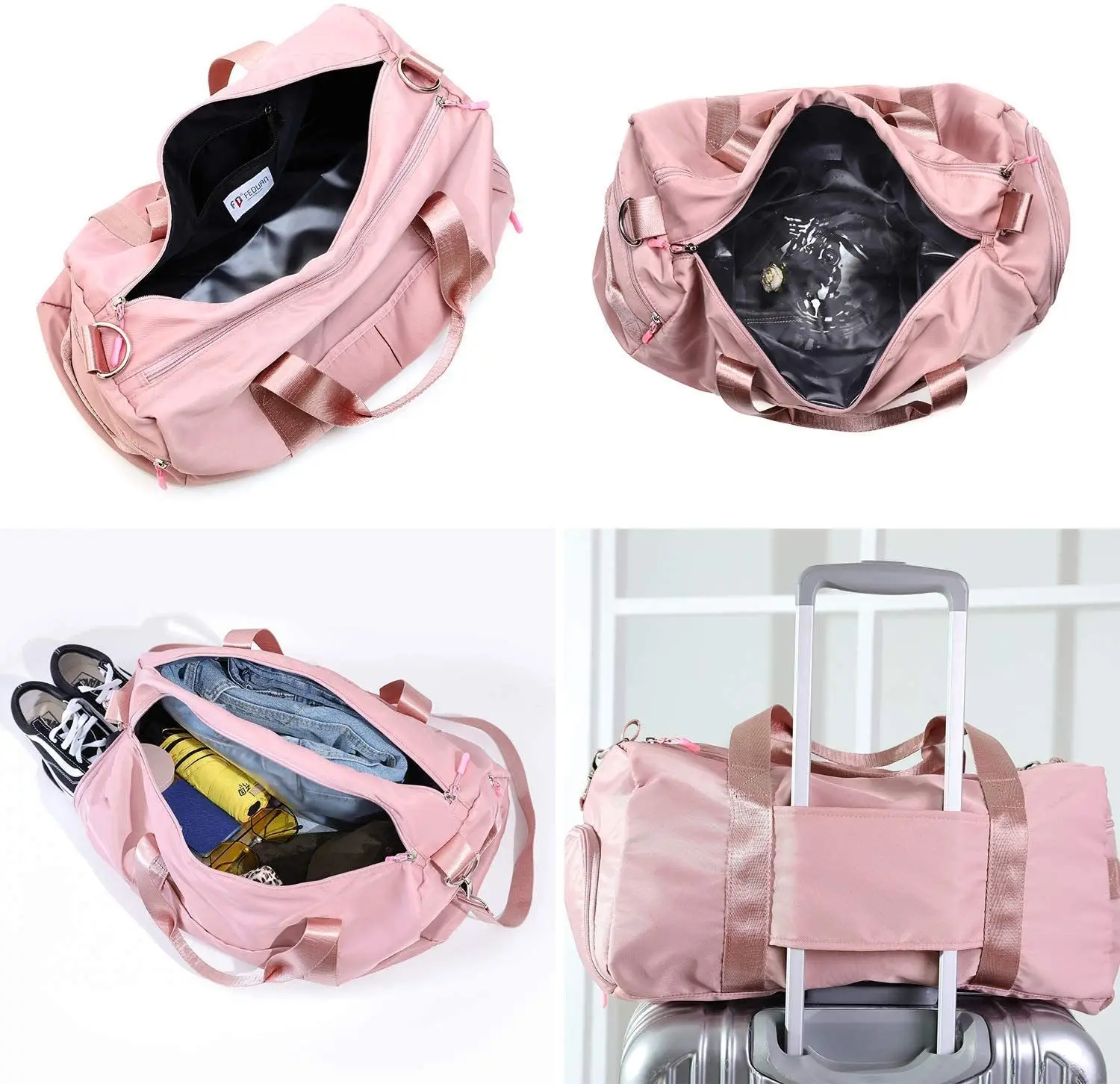 13 Color Custom Dry Wet Sport Duffel Holdall Training Yoga Travel Overnight Weekend Shoulder Tote Gym Bag with Shoes Compartment