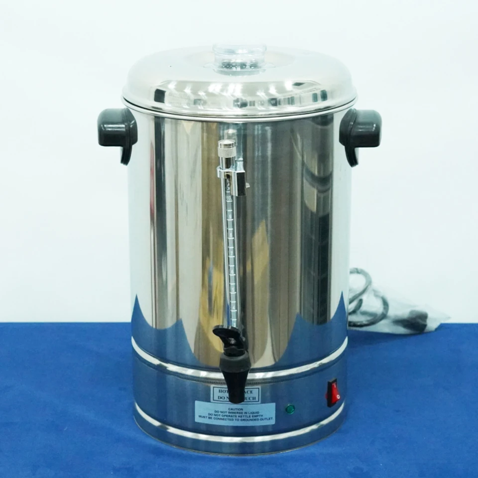 CP10A Commercial Stainless Steel Percolator Coffee Maker & 10L Hot Water Urn - Ideal for Catering Events