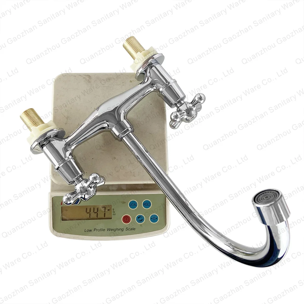 modern zinc alloy kitchen faucet with double control rotating switches basin deck mounted washbasin bathroom faucets mixers taps