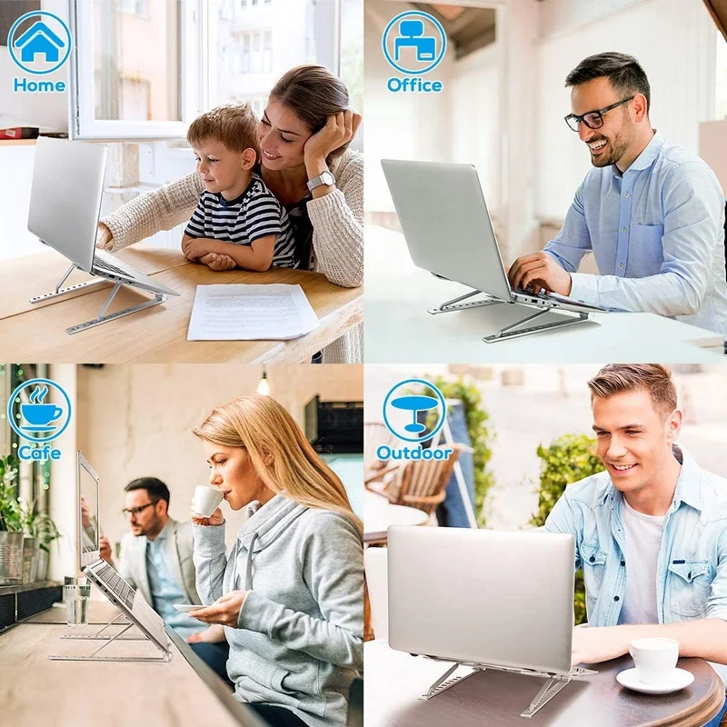 Portable Magic Minimalist Stick PC Laptop Table Stand Modern Creative Folding Metal Slim Notebook Holder