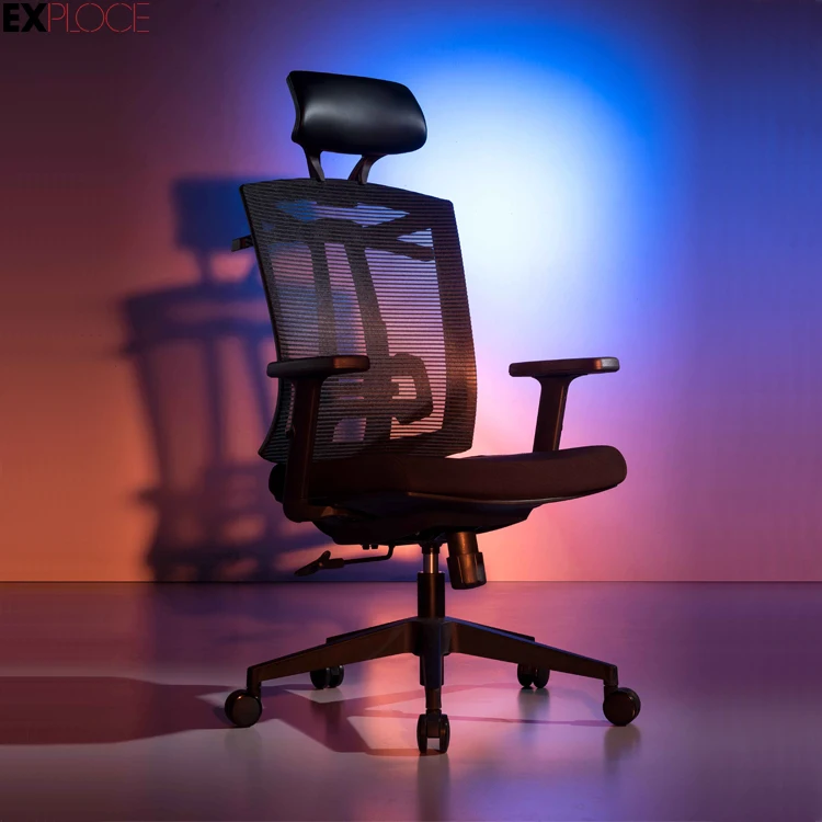 Direct Manufacturer BIFMA Standard PU Armrest Adjustable Headrest Mesh Executive Ergonomic Office Chair In Stock