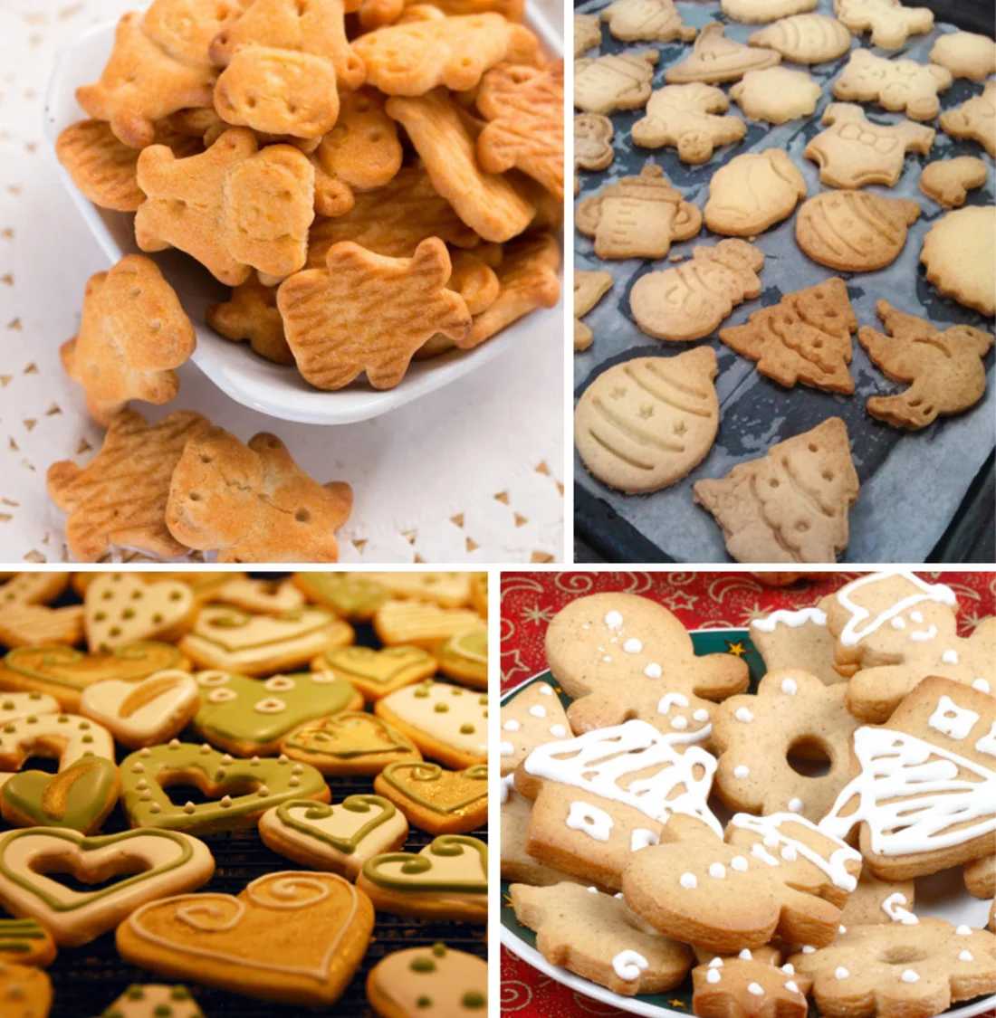  10 Piece Stainless Steel Baking Shape Molds For Christmas Biscuit