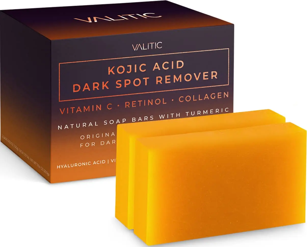 Best Sell VALITIC Original Kojic Acid Dark Remover Spot Facial Cleansing Soap Vitamin C Retinol Custom Logo Facial Soap Package