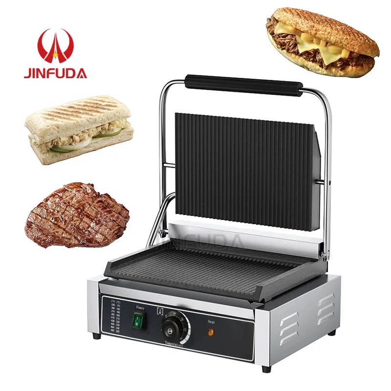 Multifunction Industrial Barbecue Equipment Sandwich Press Panini Grill Electric Sandwich Maker For Restaurant