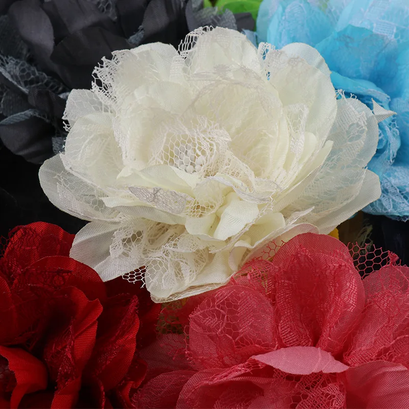 Fabric chiffon lace artificial flowers for dress clothing,artificial flowers decor wedding wall,artificial flowers wholesale