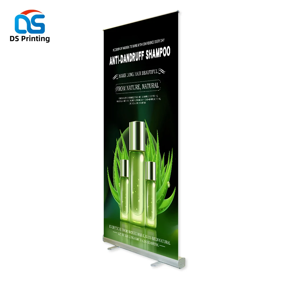 wholesale advertising 85x200 moving table top 3 meter wider base wide bae scrolling roll up banner stand suppliers
