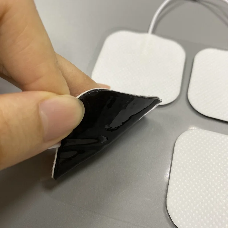 Jinke round tens machine reusable electrodes pads tens unit pads 5x5 ems sticky replacement tens 5cm pads electrode round