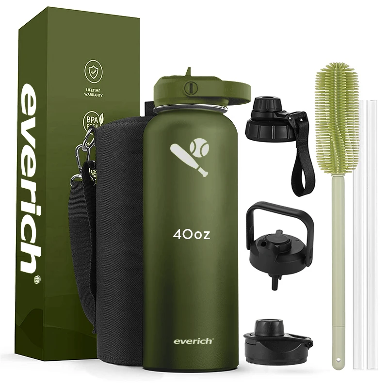 32oz New Design 18/8 Stainless Steel Double Wall Vacuum Insulated Leak Proof Water Bottles  Sweat Resistant