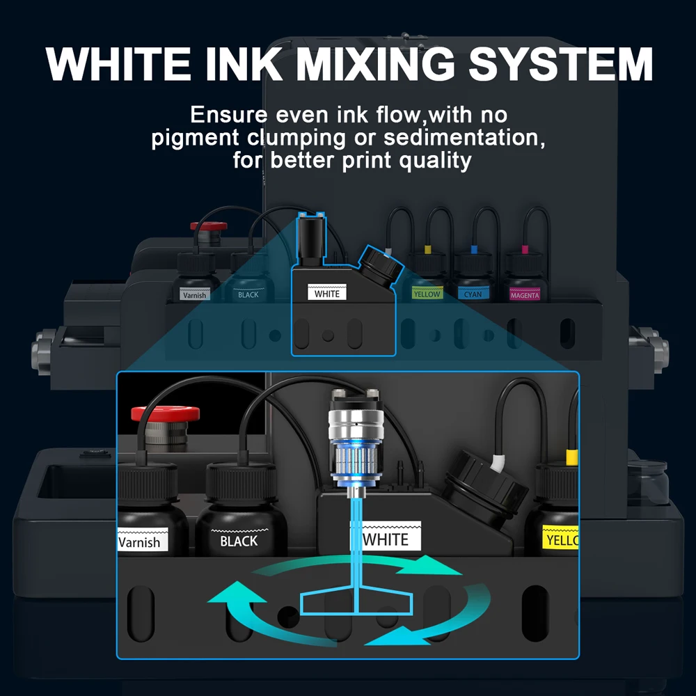 Full Automatic A4 Bottle pen phone case Uv flatbed printer Mini Inkjet Print Head L805 Cylinder Wood Glass UV with free software