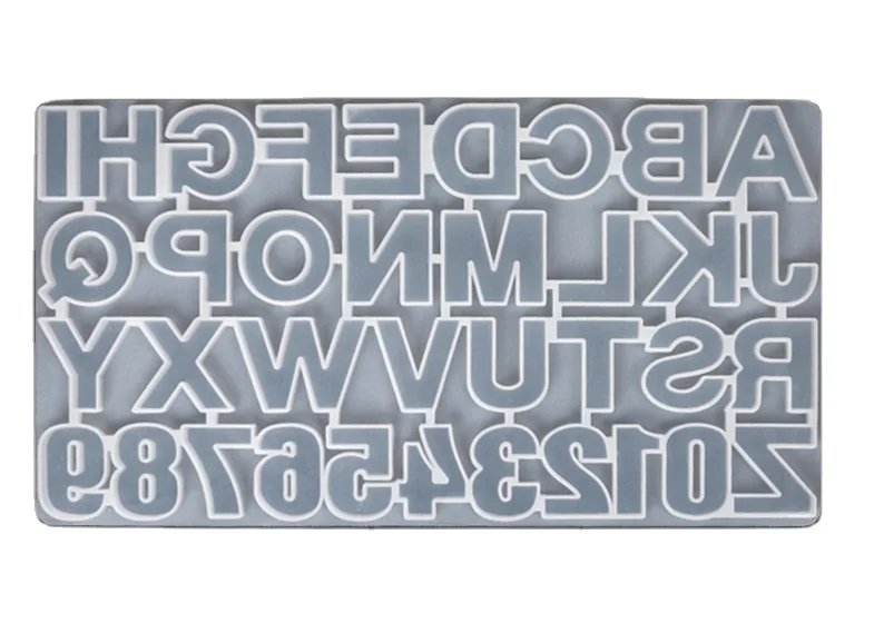 Handmade  Silicon Alphabet Mold OEM Customized Tools Logo Packing Food Color Printing