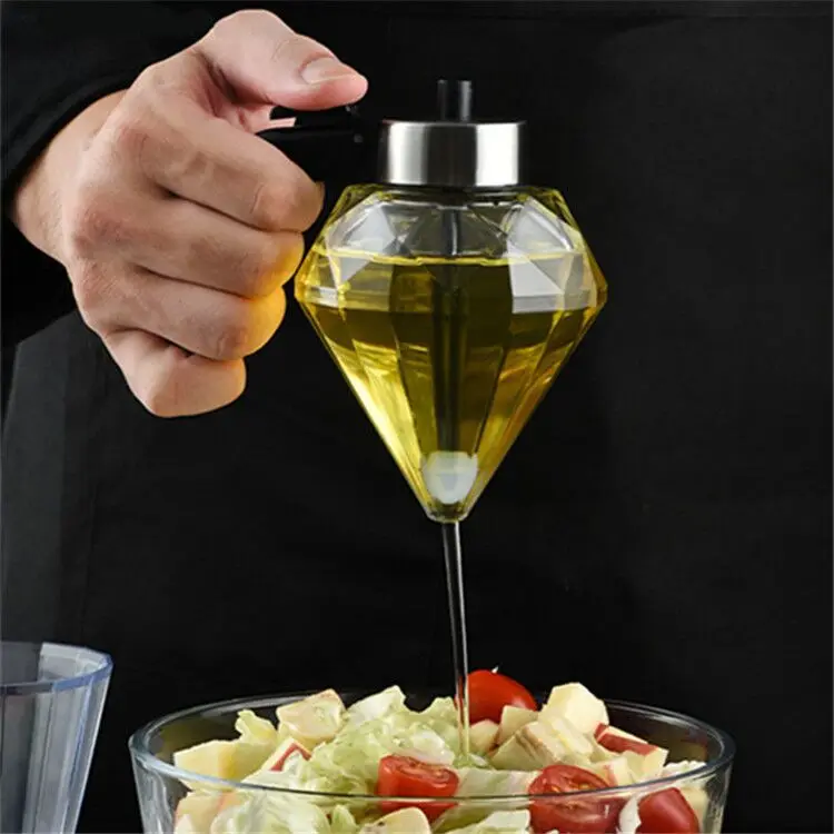 F2-353 Modern Push-type Spray Bottle Jar, Large-caliber Fried Steak Barbecue Spray Can Dust-proof And Oil-control Glass Oil Can