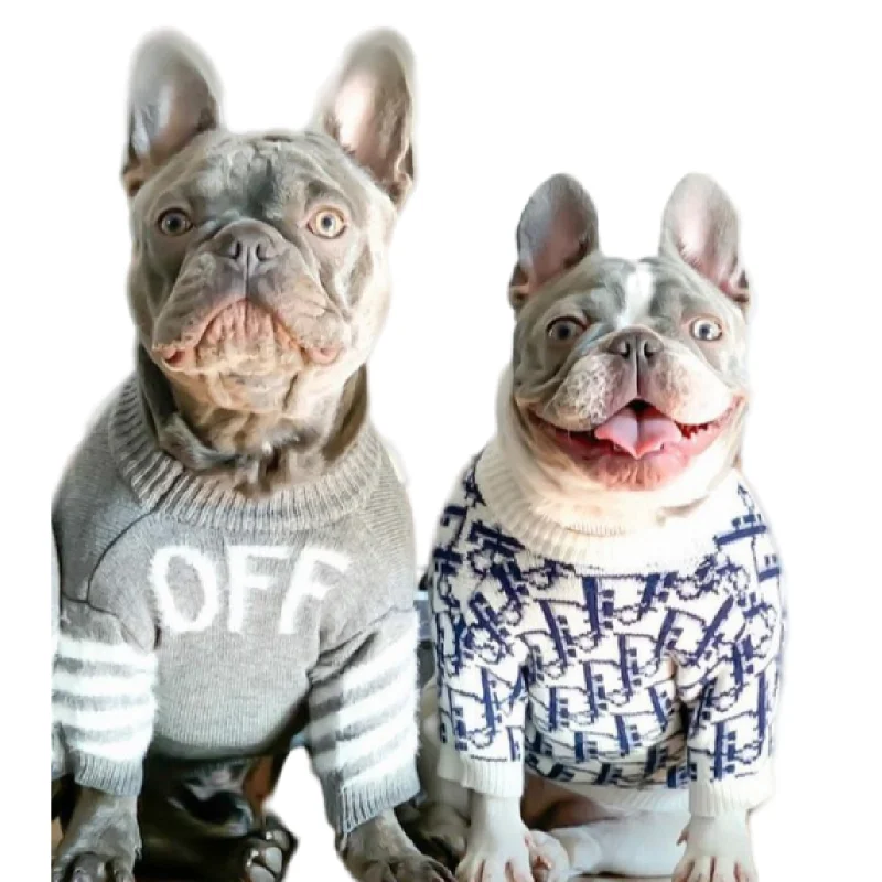 wholesale custom logo popular designer branded Fashion soft  knitted warm jumper wool Clothes cute pet cat Puppy Dog Sweater