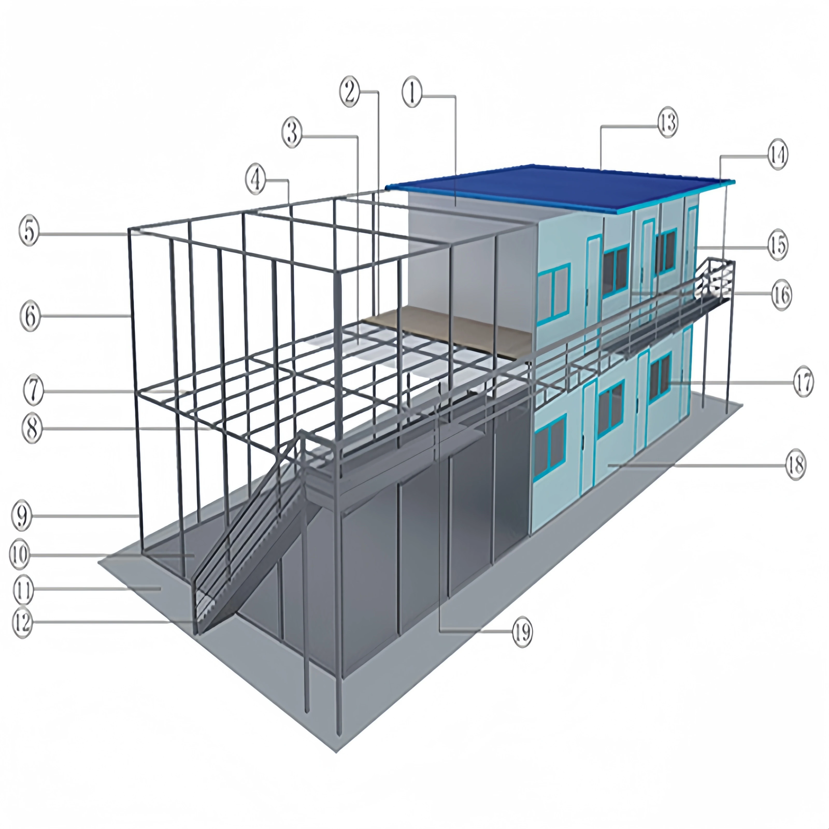 Fully Customized Container Houses Economical and Affordable Portable Design T Type Mobile Home