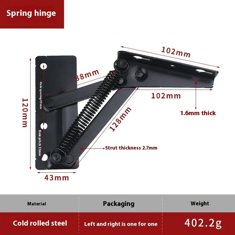 Function lifting mechanism lifting hinge sofa bed folding storage telescopic frame parts hardware accessories with springs