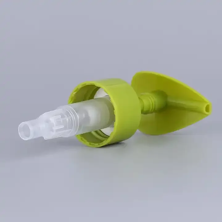 Wholesale Recyclable 28mm 28/410 Green  Lotion Screw Dispenser Treatment Pump For Shampoo Shower Gel Hand Sanitizer Toiletries