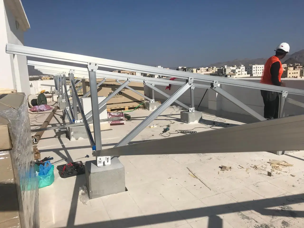 50kw ground mount solar panels aluminum ground racking mount