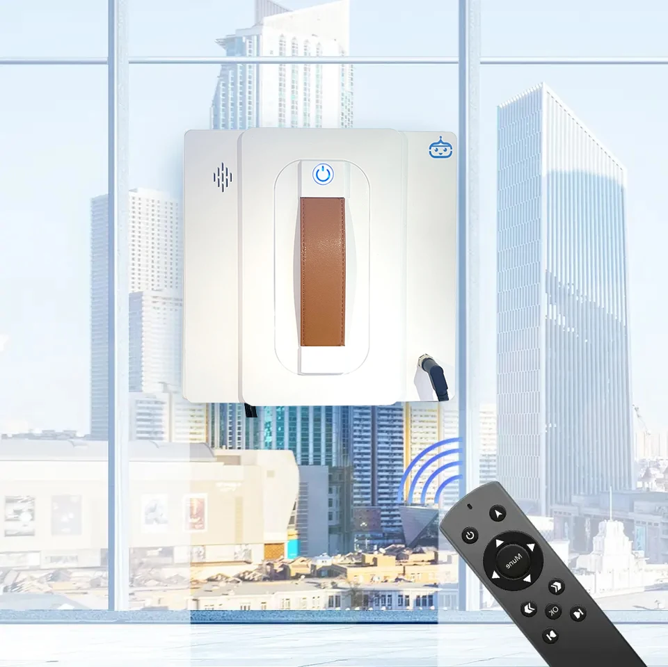 Smart Window Cleaner Robot with Electric Vacuum Remote Control Auto Water Spray - Professional Grade