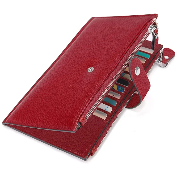 Women Zip Around Wallet Phone Clutch RFID Blocking Card Holder Lady Purse