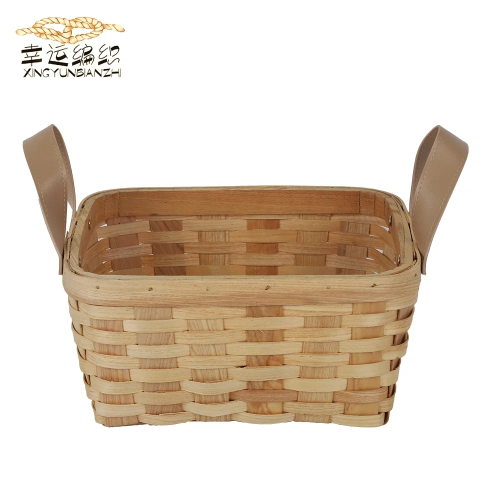 Набор из 3 плетеных корзин для хранения корзина закусок древесного дерева всякой всячины с подкладкой Прямая продажа завода