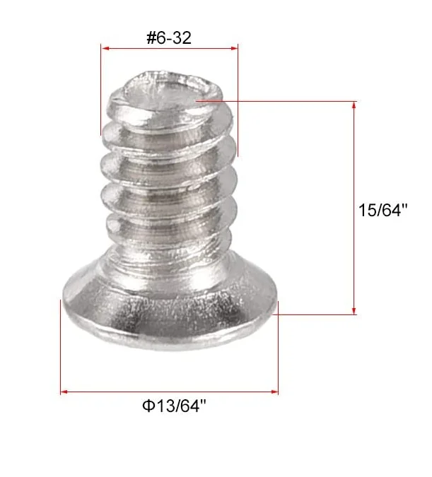 
#6-32 x 15/64