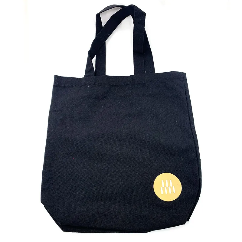 
Black handle canvas bag custom print promotional 100% cotton canvas tote bag wholesale 