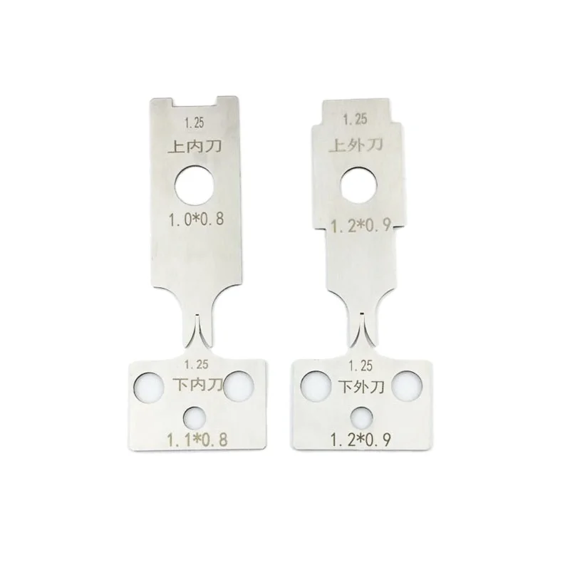 BORX customized applicator crimp knife for molex terminals 1.25 crimping blades 1.0*0.8mm 1.2*1.1 mm OTP die