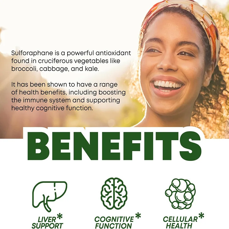 OEM/ODM/OBM Broccoli Sprouts & Seed Extract Sulforaphane Capsule For Antioxidant Detox Cleanse Cardiovascular Liver Cleanse