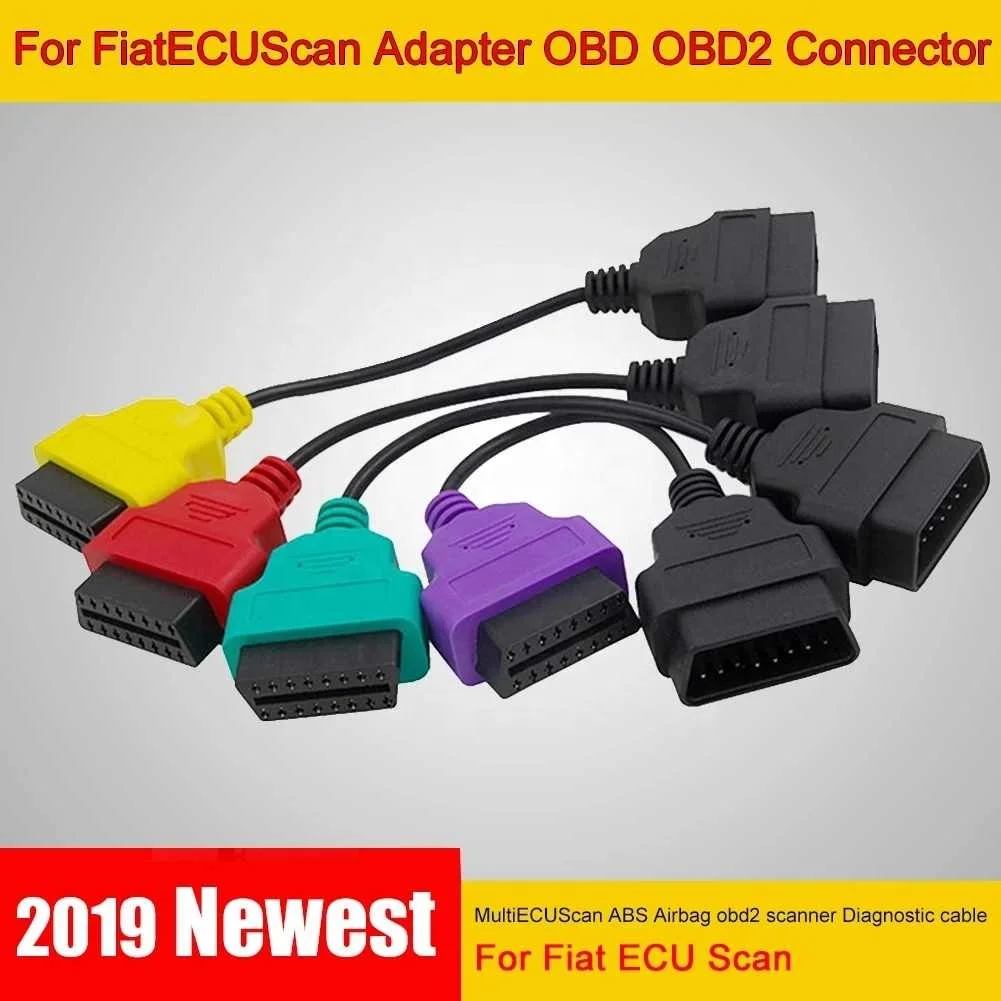 2 кабеля для Fiat ECU 16 Pin MultiECUScan OBD2 OBD диагностический инструмент сканер считыватель кодов адаптер автомобильный соединительный кабель