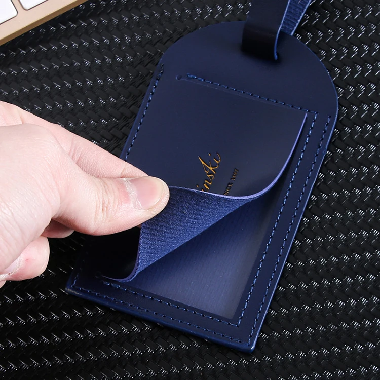 Creative leather suitcase tag aircraft PU luggage tag boarding pass logo exhibition identity tag