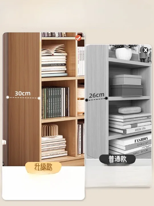 Simple eight-grid multi-layer bookshelf kitchen bookshelf low bookcase with storage rack can be used for home or office reading