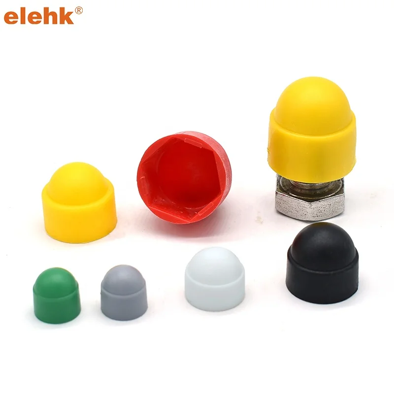 Elehk Plastic Pe Hexagonal Bolt Nut Covers For Cover 19Mm Round Dome Shape Hex Nut Cap Nut Cover