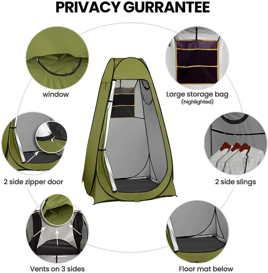 Goodwin Camping changing  Bath tent Outdoor shower tent Simple bath cover portable toilet Fully automatic pop up Waterproof tent