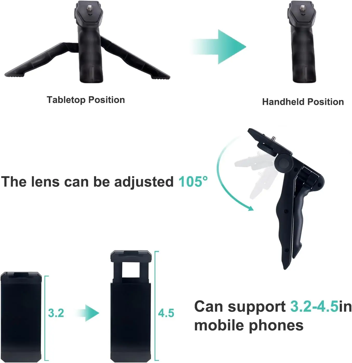 AY-49 Portable Podcast Video Vlogging Making Equipment Universal Kit Tripod Stand For Iphone Phone With Light Mic And Microphone