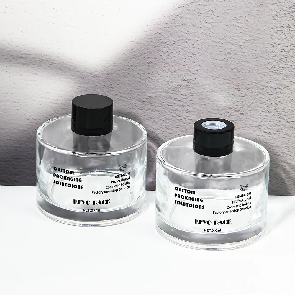 wholesale perfume bottles 200ml Nordic style luxury glass decorative fragrance reed diffuser bottles