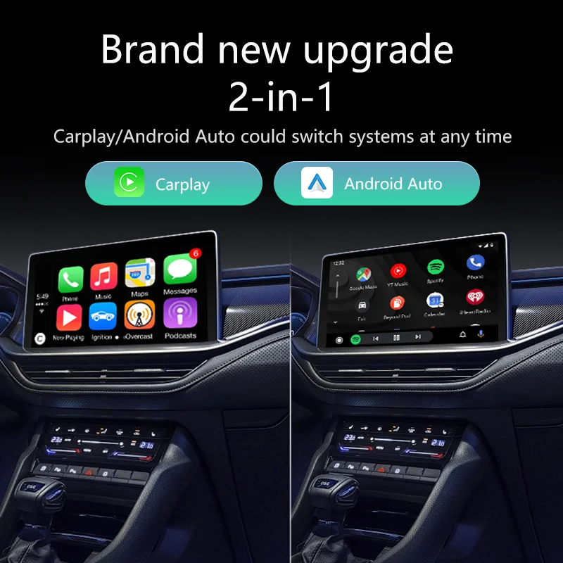 Car Adapter Convert Wired to Wireless Carplay Dongle for Wireless Control Adapter Fit for Cars from 2016 Plug & Play Black