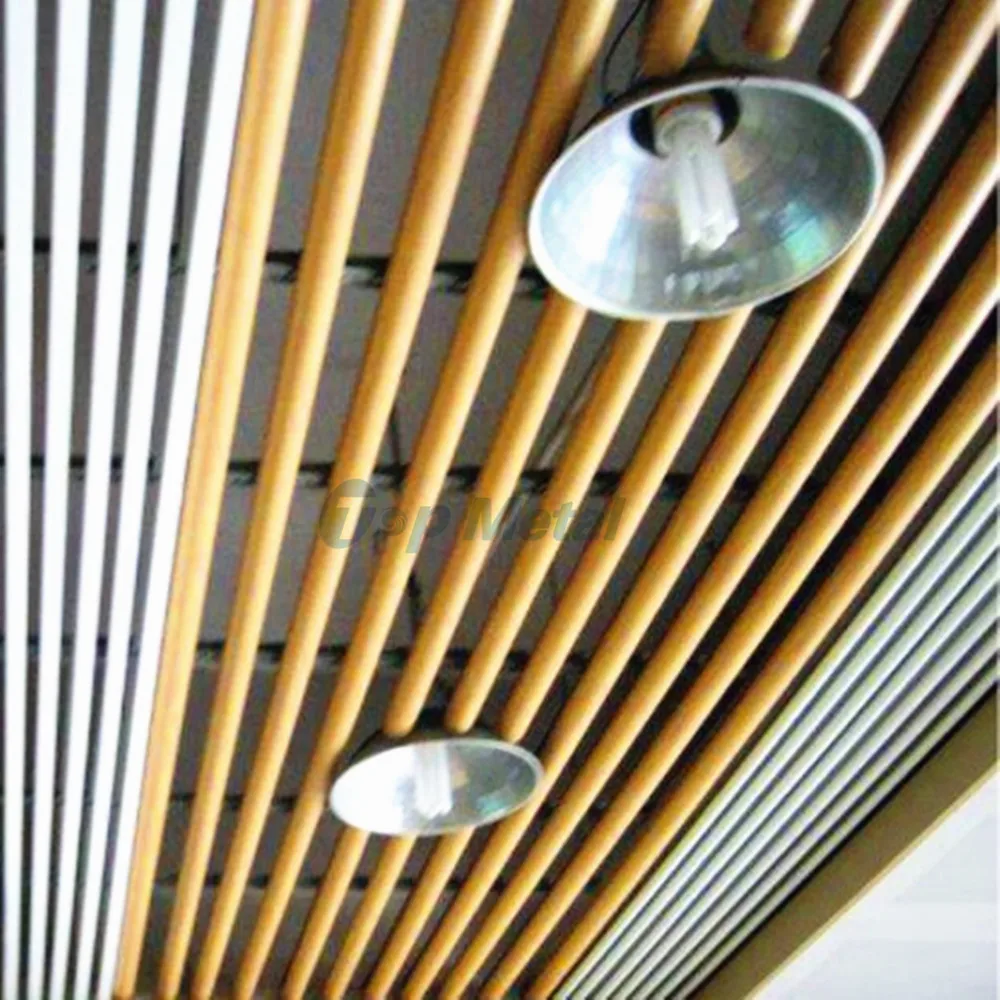Metal Suspended Ceiling Decorative Round Pipe Ceiling Aluminum Baffle Ceilings