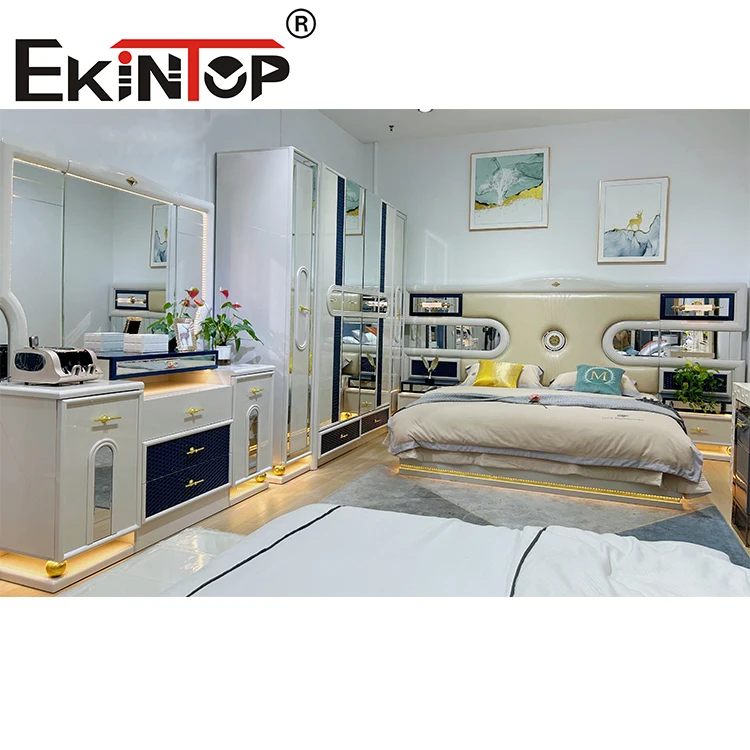 Ekintop foshan home furniture manufacturers vintage bedroom furniture wardrobe set full size