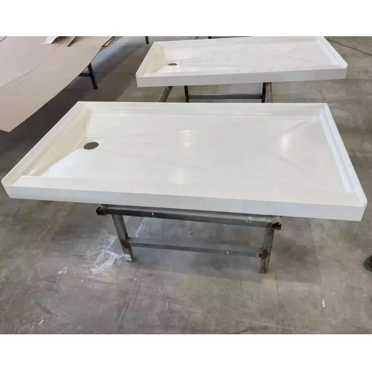 SMC shower tray New tech materials Shower Pan Solid Surface Anti-skip Bathroom shower base for US Hotel