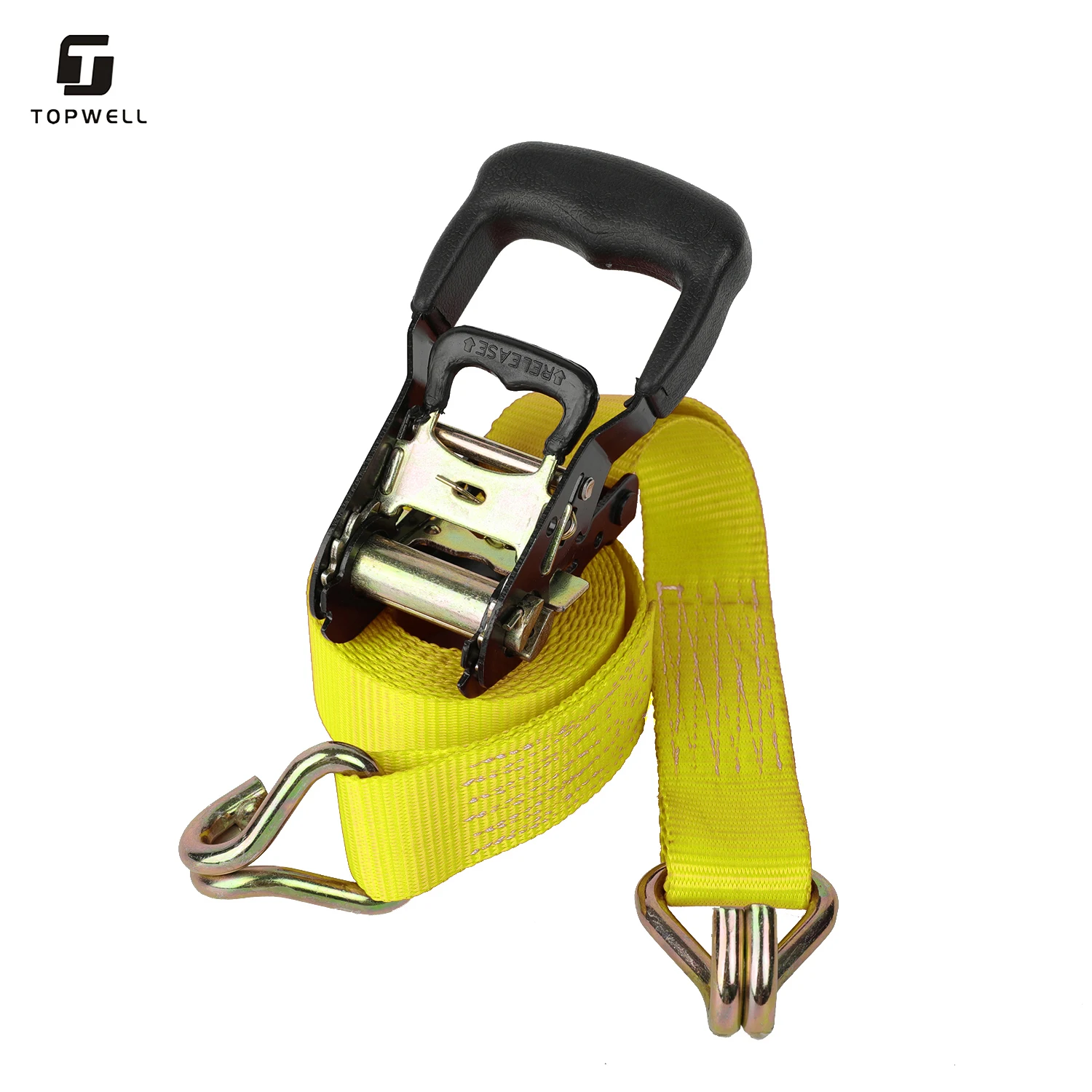 100% полиэстер лямки бесконечные Ratchet сковать двойной j-крючок, стяжный грузовой галстук вниз Ratchet ремень