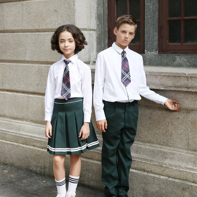 Factory Directly Custom Fashion Kids School Uniform primary junior Students White Cotton Boys girls School Shirt