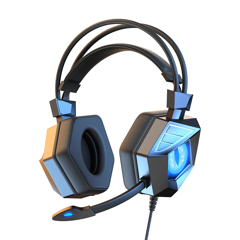 High Quality USB 3D Stereo Sound On Ear Wired Gaming Headphones Headset with RGB LED light