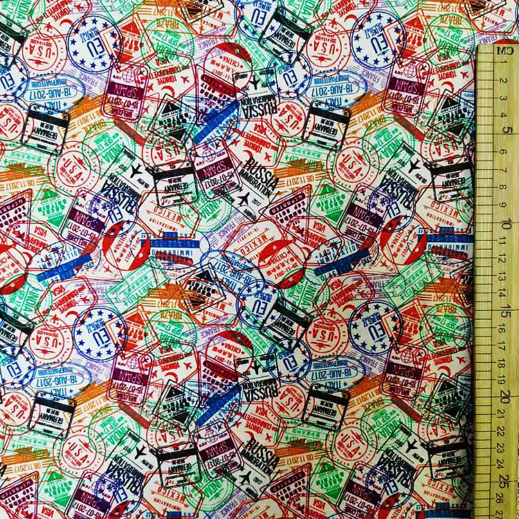  custom digital printed fabric 100%cotton cotton plain woven poplin for