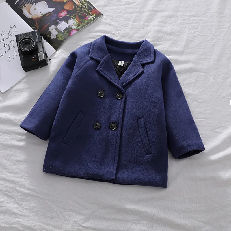 Boutique Fashion Winter Boy Handsome Trench Coat Medium Spring Autumn Outerwear Coat Windbreaker Top A0883