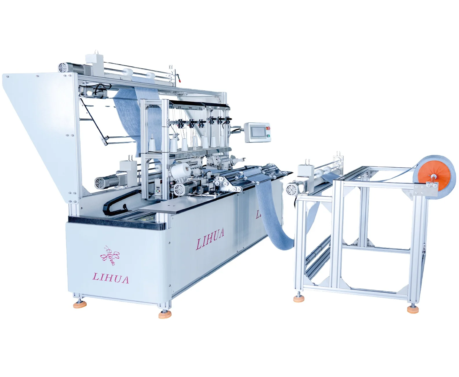 THE COMPUTER FULL-AUTOMATIC LONGITUDINAL SEWING EQUIPMENT FOR SUPERFINE FIBER TOWEL Lihua towel making machine Hot towel machine