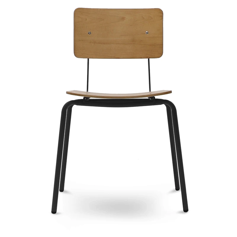 Cheap Retro Stacking Metal Frame Chairs Plywood For Restaurant Chair Bent Plywood Veneer Chairs