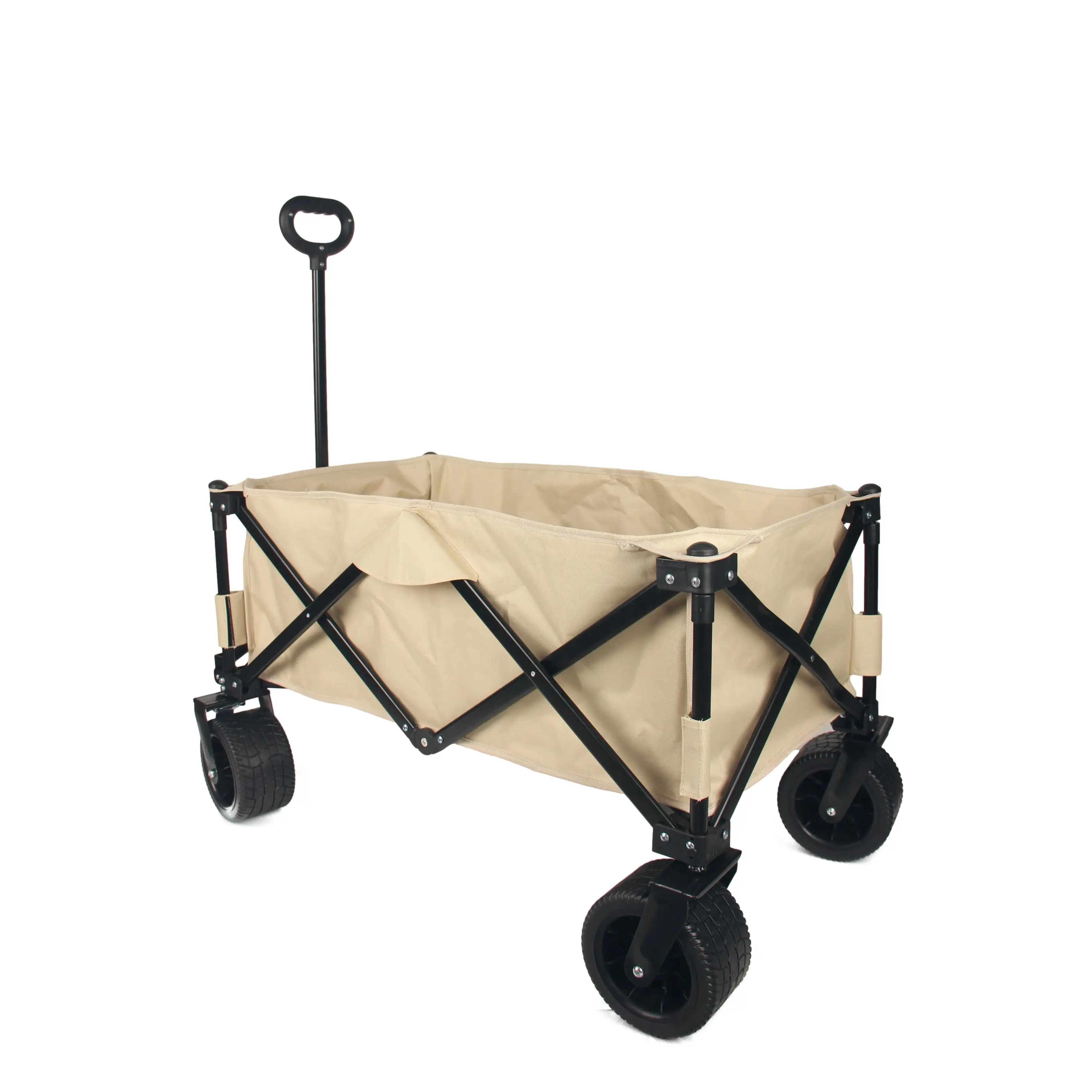 Essential camping wagon outdoor cargo cart 330 LBS load bearing 150L capacity big wheel PVC for beach easy folding carry out