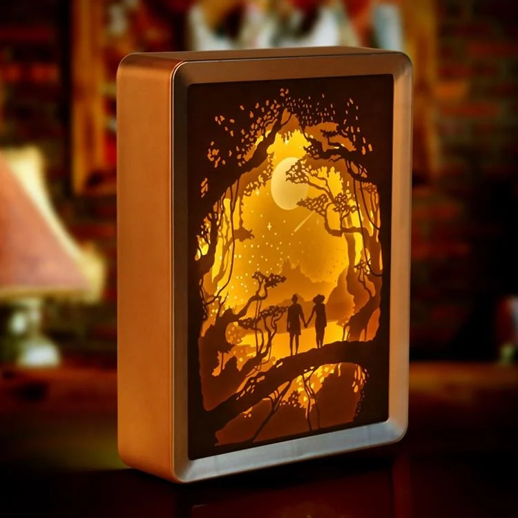 Paper Carving Lamp Heart Shaped Lights Plug-in Led Night Light Ocean USB Decoration Acceptable 149*198*50MM CE, Rohs Electric TG