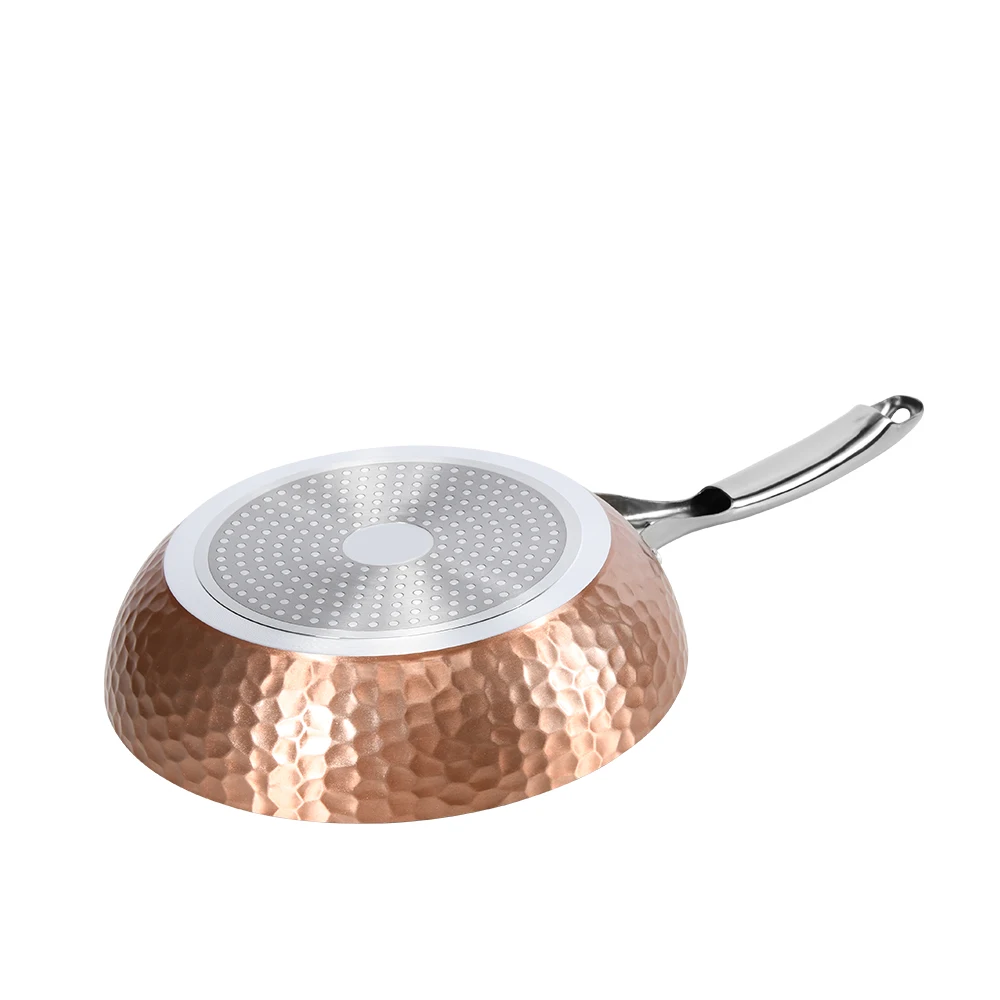 2021 latest high-quality copper-colored cooking pot aluminum cookware set aluminum pot set non stick pan